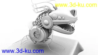 3D打印模型影视级机械龙，机甲独龙的图片