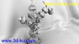 3D打印模型现代影视场景部件，消防栓，喷水龙头，水阀的图片