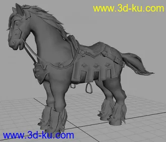 3D打印模型maya卡通马带绑定的图片