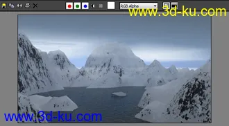 3D打印模型雪山小场景有材质的图片