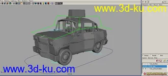 3D打印模型带绑定小taxi 可以练习动画的图片
