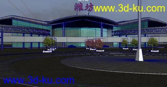 3D打印模型潍坊火车站场景练习的图片