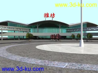 3D打印模型潍坊火车站场景练习的图片