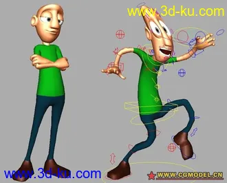 3D打印模型最新夸张卡通人物（已绑定）NEW的图片