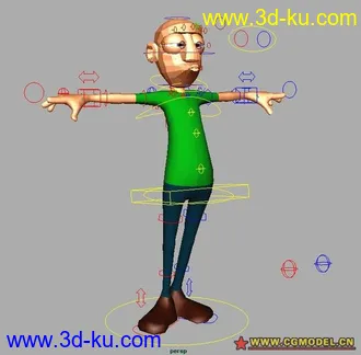 3D打印模型最新夸张卡通人物（已绑定）NEW的图片