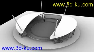 南京江宁体育中心OBJ格式四边面模型的图片