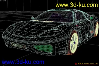 3D打印模型法拉利车模 Ferrari_Modena 内饰齐全的图片