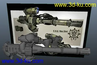 3D打印模型巨大的枪的图片