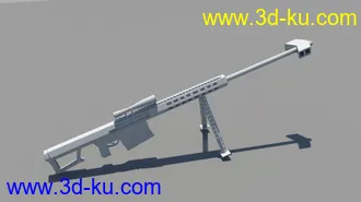 3D打印模型巴雷特 白模的图片
