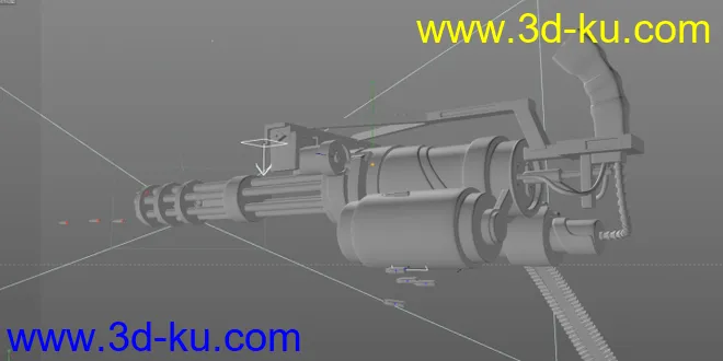 加特林   开枪   跳弹壳C4D文件模型的图片2