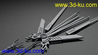 3D打印模型可以变形的未来感的剑的图片