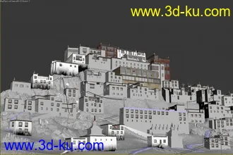3D打印模型村庄 小矮房子的图片