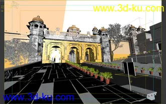 3D打印模型城门的图片