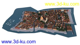 3D打印模型景观建筑鸟瞰的图片