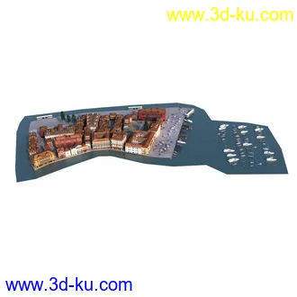 3D打印模型景观建筑鸟瞰的图片