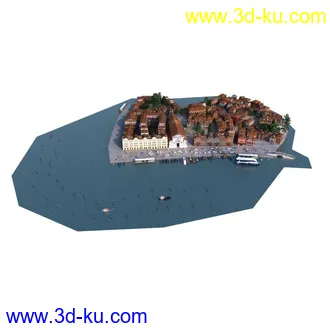 3D打印模型景观建筑鸟瞰的图片