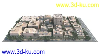 3D打印模型景观建筑鸟瞰的图片