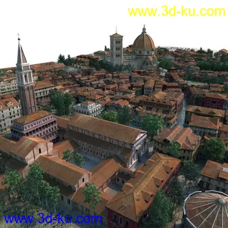 3D打印模型景观建筑鸟瞰的图片