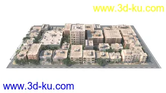 3D打印模型景观建筑鸟瞰的图片