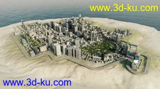 3D打印模型景观建筑鸟瞰的图片