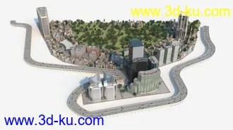 3D打印模型景观建筑鸟瞰的图片