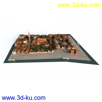 3D打印模型景观建筑鸟瞰的图片