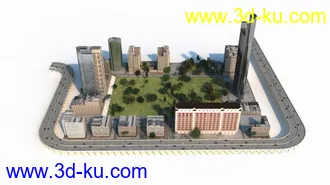 3D打印模型景观建筑鸟瞰的图片