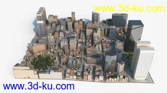 3D打印模型景观建筑鸟瞰的图片