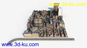 3D打印模型景观建筑鸟瞰的图片