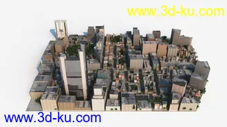 3D打印模型景观建筑鸟瞰的图片