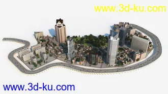 3D打印模型景观建筑鸟瞰的图片