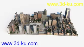 3D打印模型景观建筑鸟瞰的图片