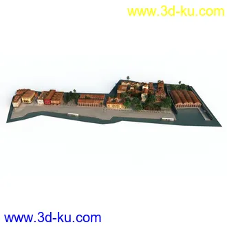 3D打印模型景观建筑鸟瞰的图片