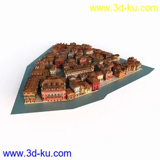 3D打印模型景观建筑鸟瞰的图片