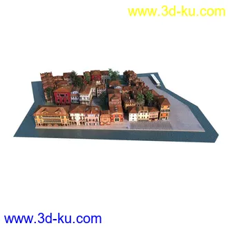3D打印模型景观建筑鸟瞰的图片