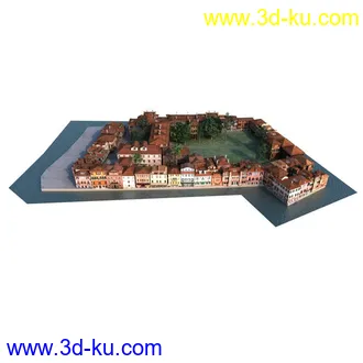 3D打印模型景观建筑鸟瞰的图片