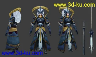 神将模型（附带obj格式）的图片