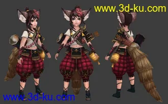 玉狐模型（附带obj格式）的图片