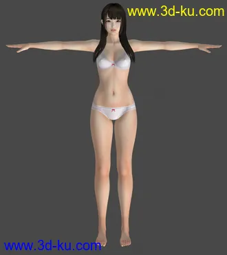 3D打印模型【I社】清纯好身材的校服妹子，你懂的！Max、Fbx双格式的图片
