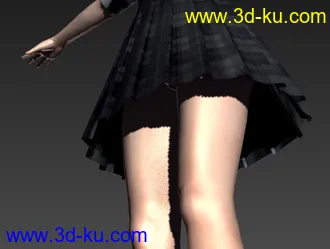3D打印模型【I社】清纯好身材的校服妹子，你懂的！Max、Fbx双格式的图片