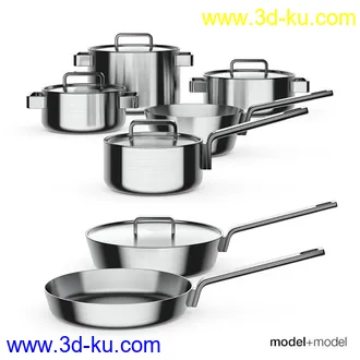 3D打印模型厨房餐具锅碗瓢盆花盆的图片