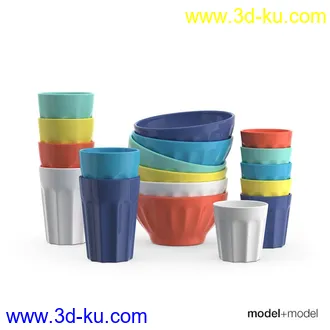 3D打印模型厨房餐具锅碗瓢盆花盆的图片