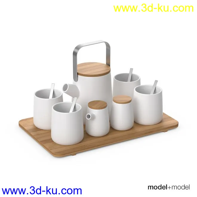 厨房餐具锅碗瓢盆花盆模型的图片10