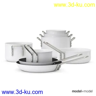 3D打印模型厨房餐具锅碗瓢盆花盆的图片