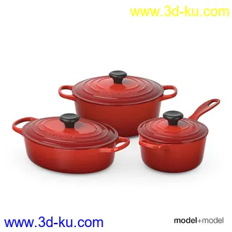 3D打印模型厨房餐具锅碗瓢盆花盆的图片