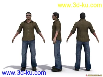 3D打印模型Evermotion人物库里面的角色01的图片
