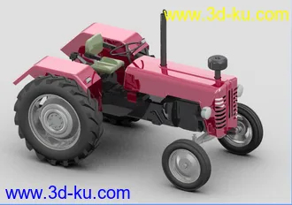 3D打印模型拖拉机呵呵 老式拖拉机的图片