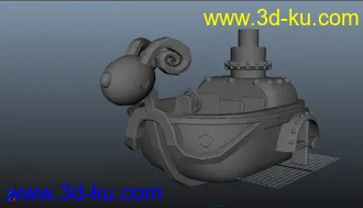 3D打印模型海贼王，迷你黄金梅丽号的图片