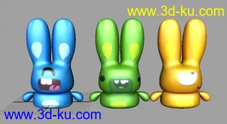 3D打印模型很可爱的兔子哦，希望大家多多分享的图片