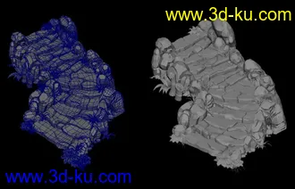 3D打印模型三渲二石阶白模的图片
